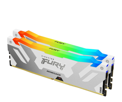 Pamięć RAM Kingston FURY 32GB (2x16GB) 6400MHz CL32 Renegade RGB White XMP KF564C32RWAK2-32